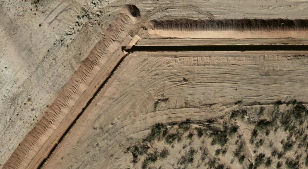 aerial image of pipeline ditch at 5cm resolution