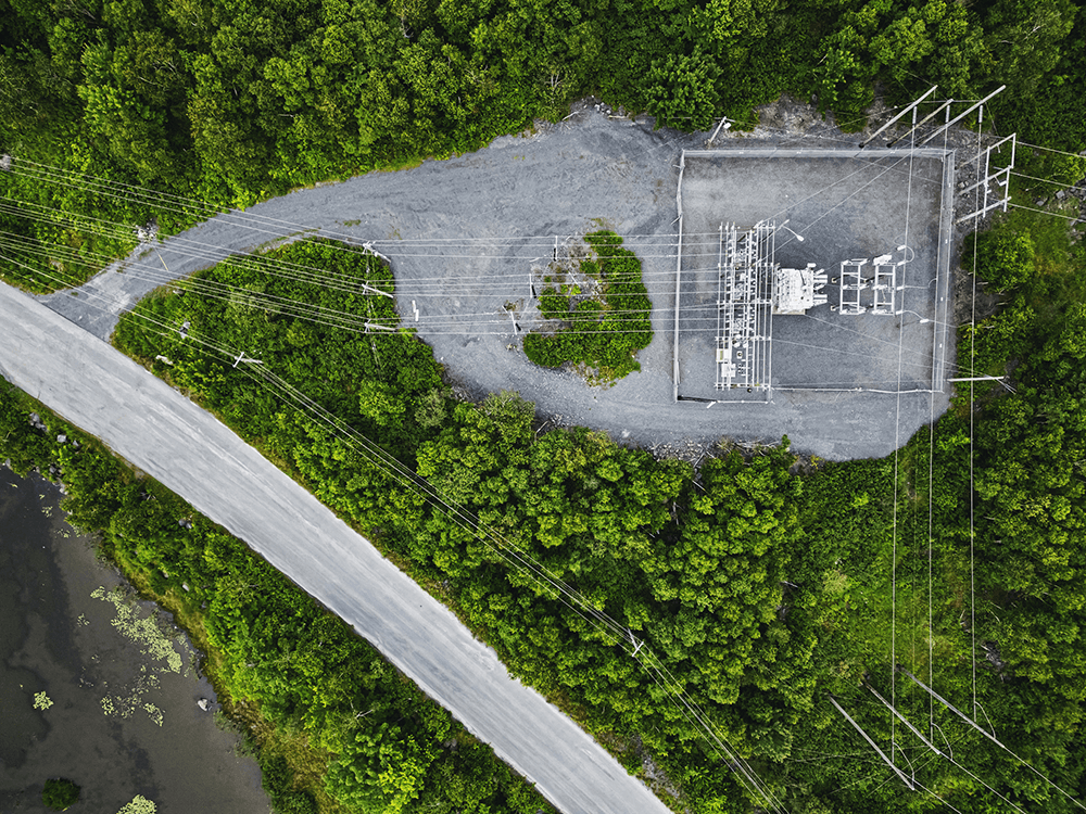 utility connections aerial imagery